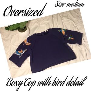 📍hold for @talliew777 NWOT Oversized Boxy Top